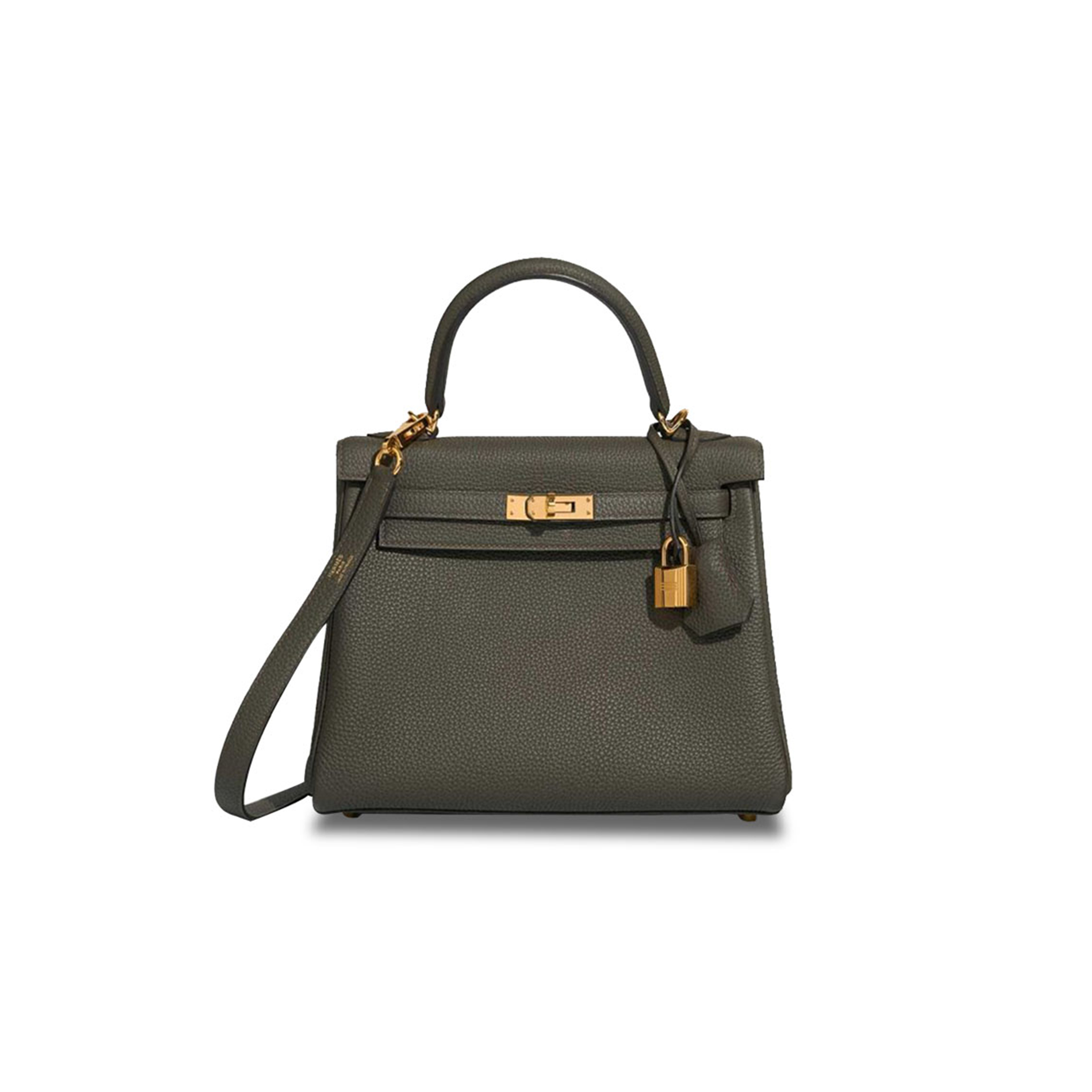 HERMÈS MASTER KELLY 25 TOGO VERT DE GRIS (25*17*7cm) 